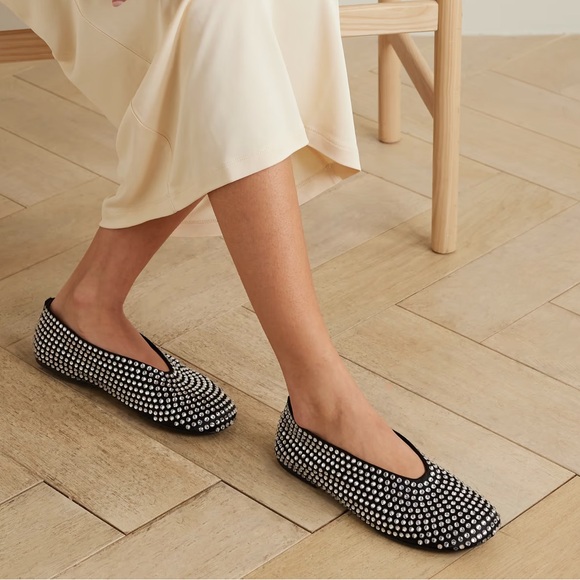 KHAITE Shoes - Khaite // NEW Marcy Crystal Ballet Flat